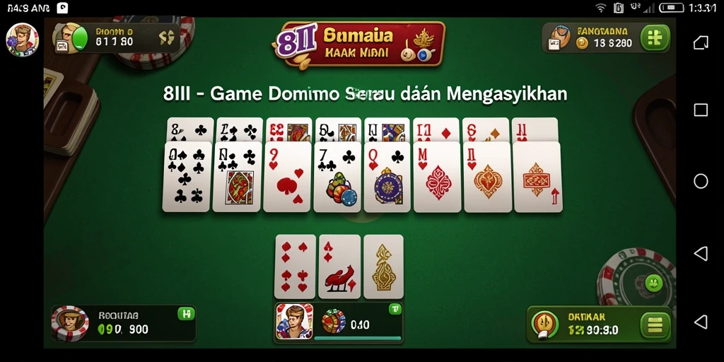 Tampilan gameplay Domino yang menarik di 8II.