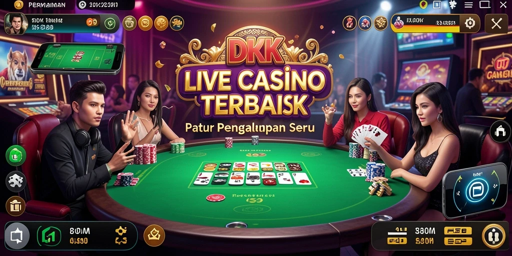 Tampilan gameplay Live Casino yang mendebarkan di DKK.