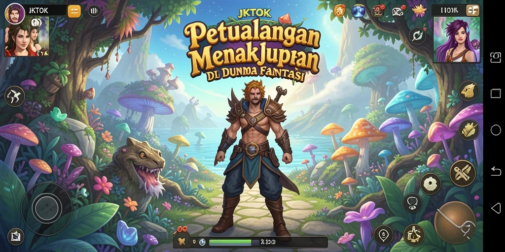 Screenshot utama JKTOK yang menunjukkan gameplay mendebarkan di dunia petualangan.