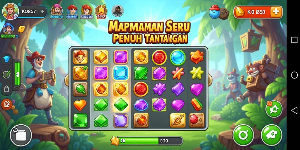 Screenshot dari gameplay seru KO857 dengan variasi level menarik.