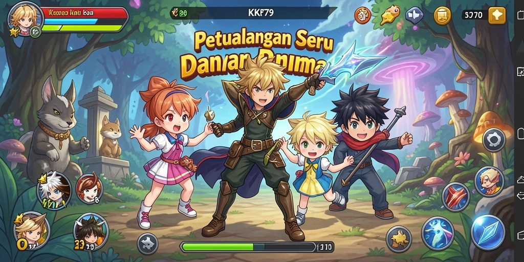 Screenshot menampilkan karakter utama KPK79 dalam aksi pertarungan yang mendebarkan.