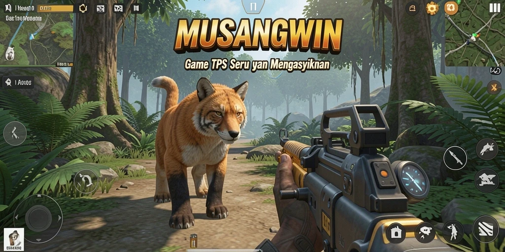 Tampilan aksi mendebarkan di <strong>MUSANGWIN</strong> dengan grafis yang memukau.