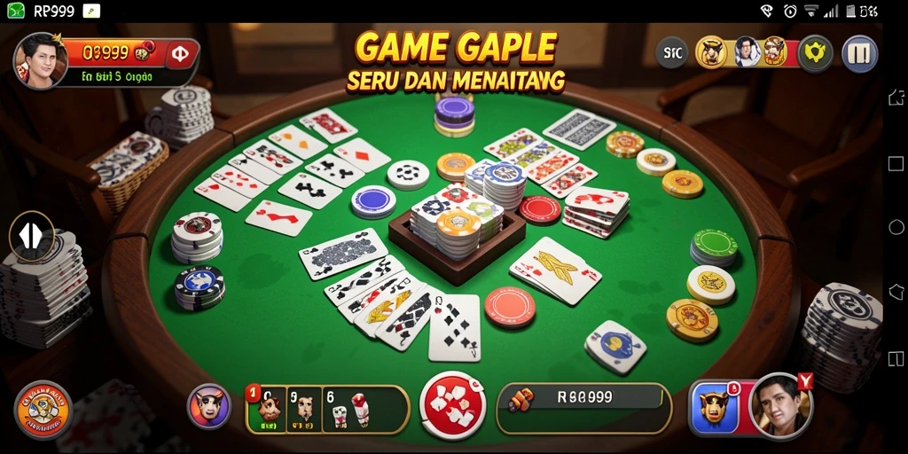 Gambaran gameplay seru Gaple di RR999.