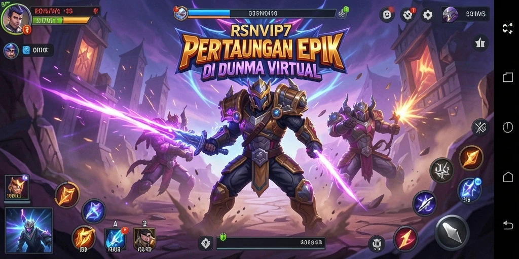 Gameplay RSNVIP7 yang menarik dan intens saat bertarung.