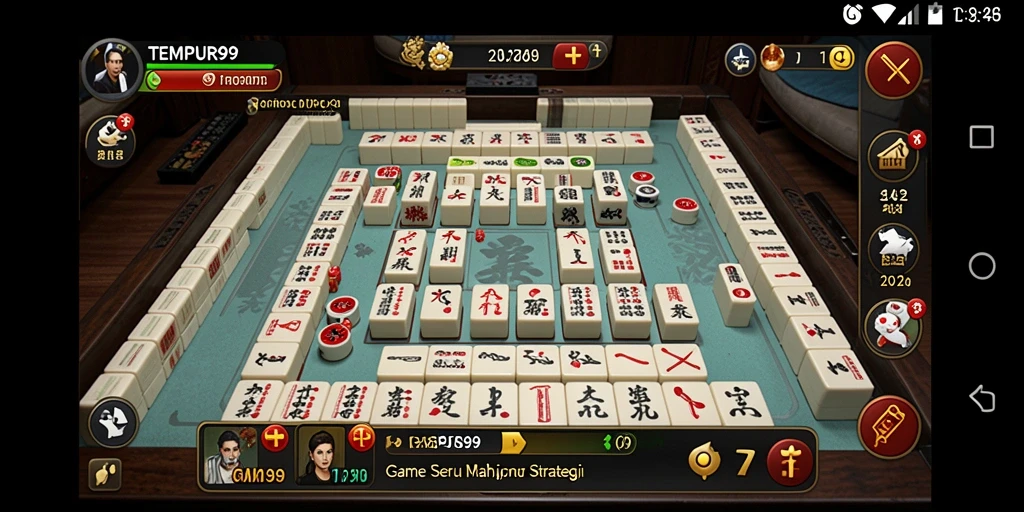 Tampilan menakjubkan gameplay Mahjong dalam TEMPUR99.