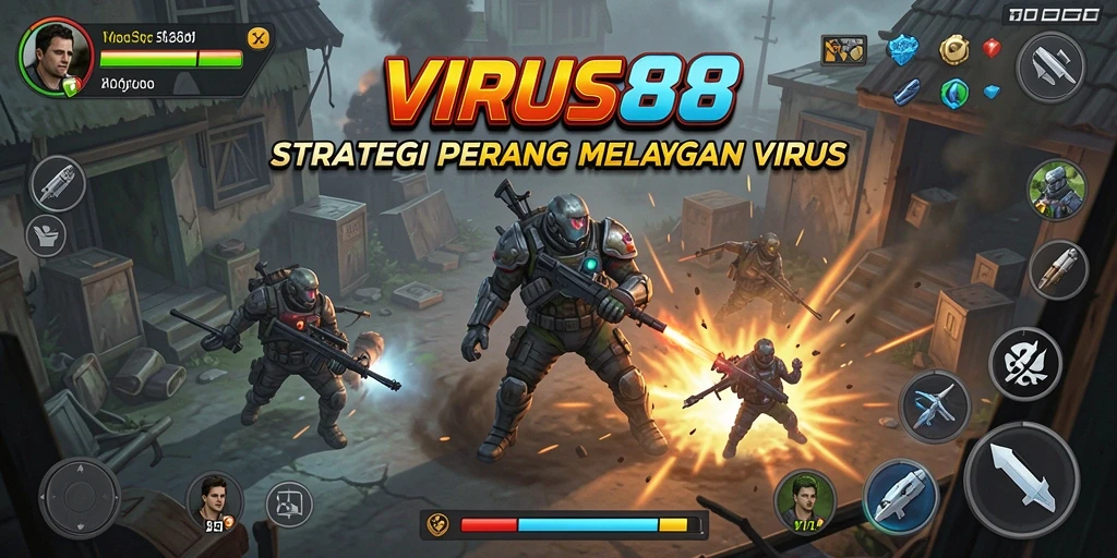 Tampilan gameplay strategi mendebarkan dalam VIRUS88
