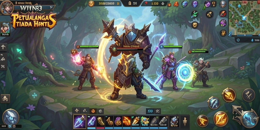 Tampilan gameplay <strong>WIN33</strong> yang memukau dan penuh aksi dalam petualangan ARPG.